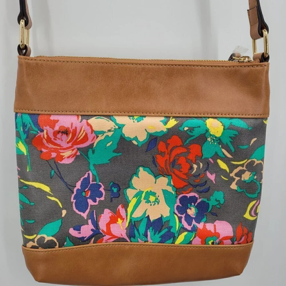 Emma & Sophia Floral Crossbody Shoulder Bag -New
